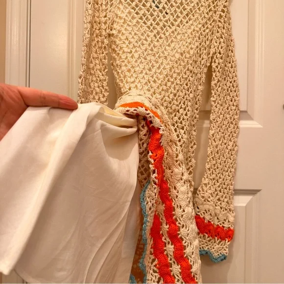 Sportmax by Max Mara Label-cut Multicolour Crochet Freccia Short Dress Size: S - Picture 12 of 14